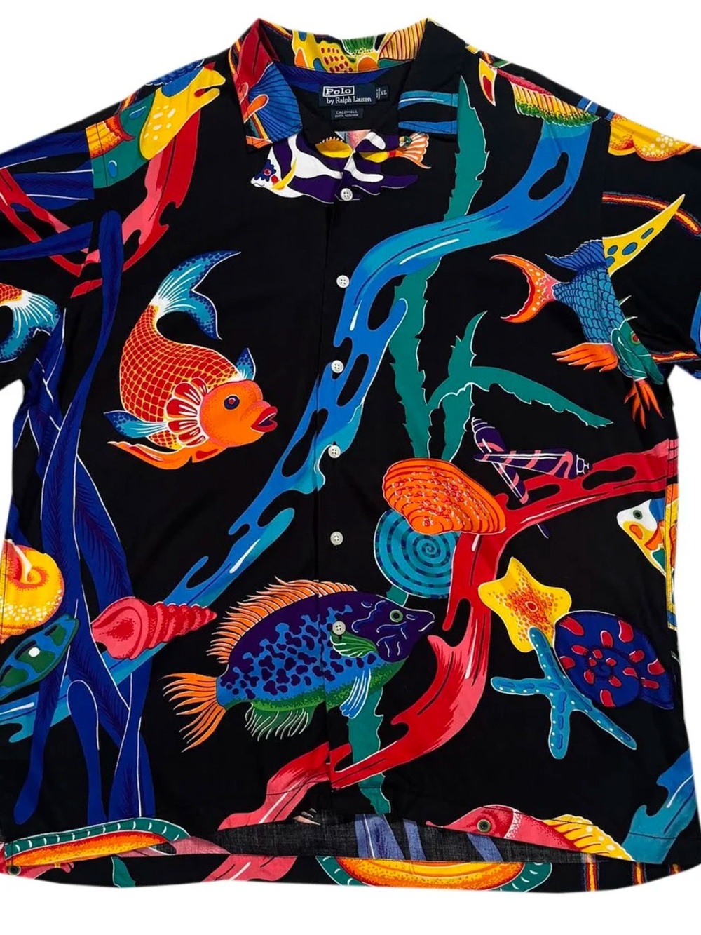 Vintage Polo Ralph Lauren Caldwell Fish Button Down Shirt (Size XL)